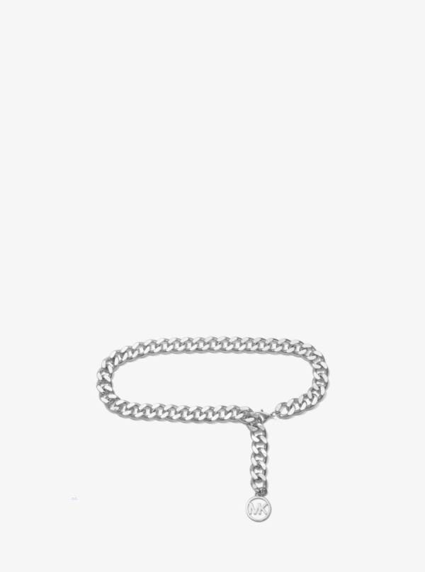 Damske Opasky Michael Kors Logo Gold-Tone Chain-Link Strieborne - Doplnky Michael Kors Obchod | SLAVK-3598